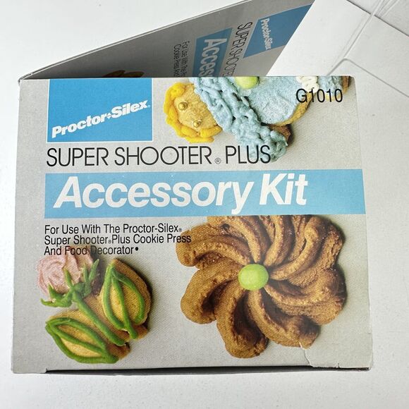 Proctor Silex Super Shooter Plus ACCESSORY KIT Md. G1010 King Size Cookies NEW - Picture 3 of 7